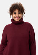 'Vella' knitted sweater – soft cotton blend with wool content & roll neck
