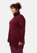 'Vella' knitted sweater – soft cotton blend with wool content & roll neck