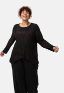 'Ombra' shirt - soft viscose blend with asymmetrical cut