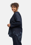 'Nila' tunic – Dark Denim, laser print