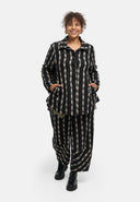'Karena' Blusenjacke - Baumwoll-Stretch, Streifenlook