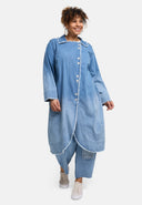 'Sky' Coat – Premium denim, ombre wash & stretch